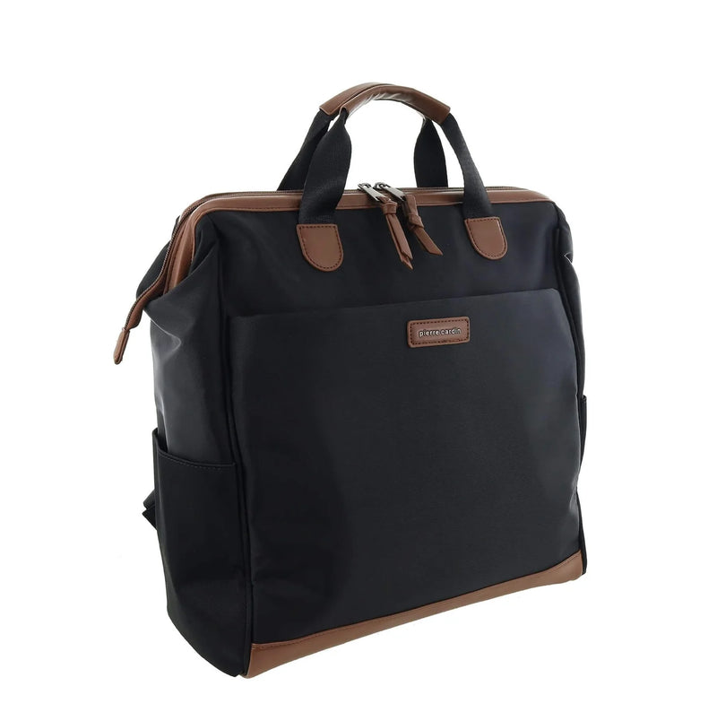Pierre Cardin Euro Nylon and Vegan Leather Carryon Backpack PC4106