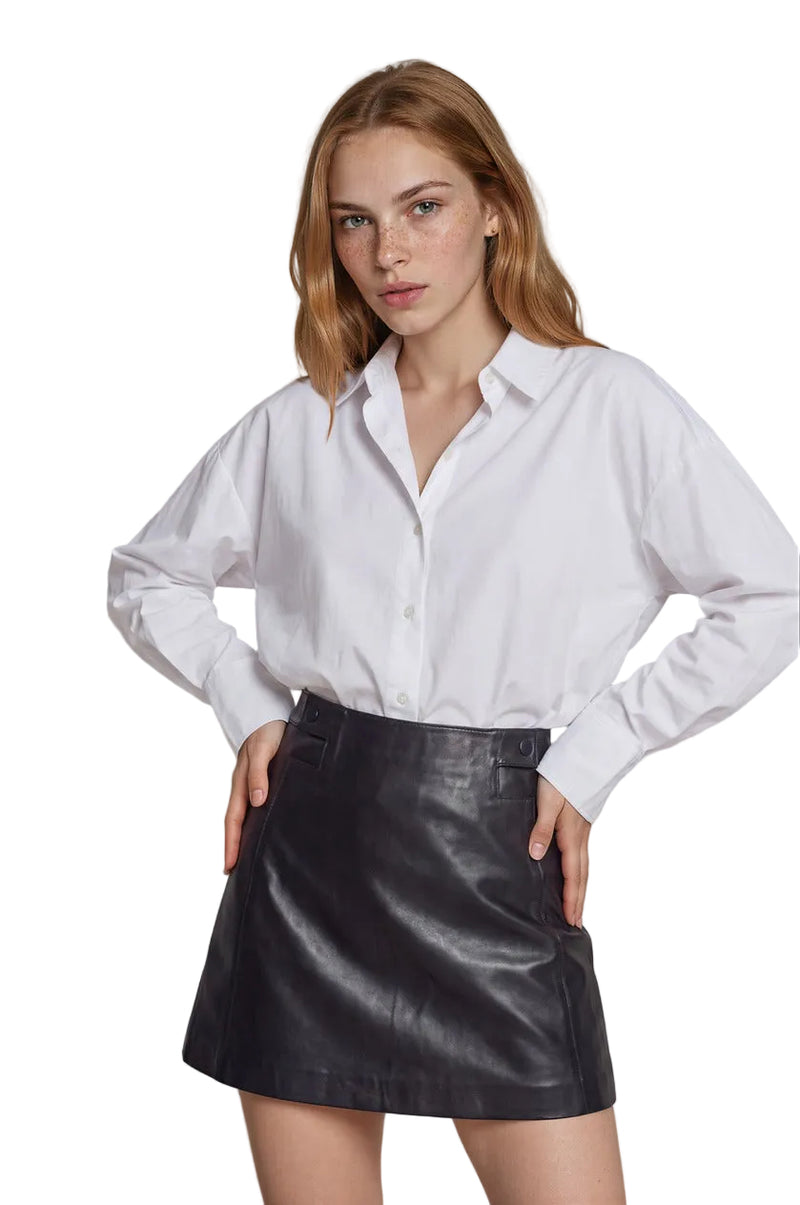 Mariana Soft Leather Short Skirt
