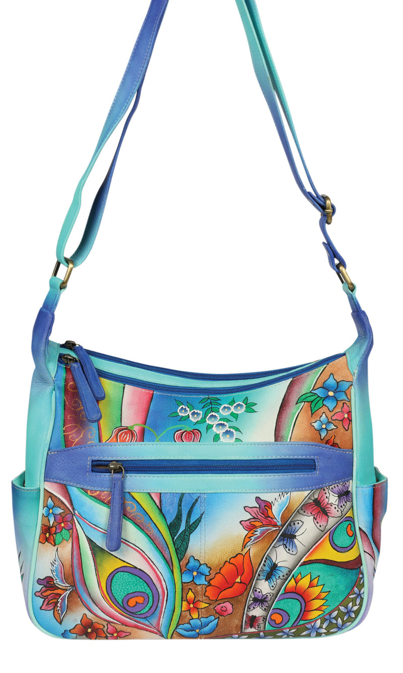Modapelle Hand Painted Leather Crossbody Bag 2957