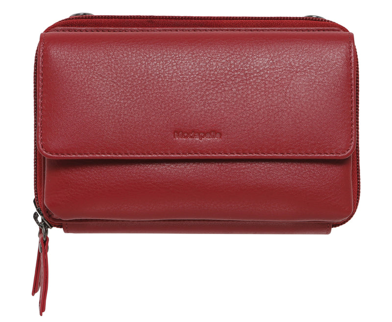 Modapelle Leather Crossdbody Wallet UL7319