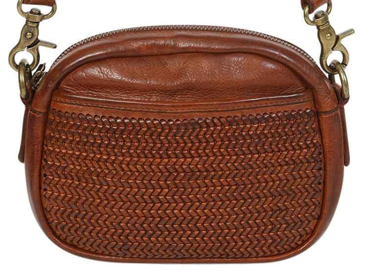 Modapelle Woven Leather Crossbody Bag UL7727