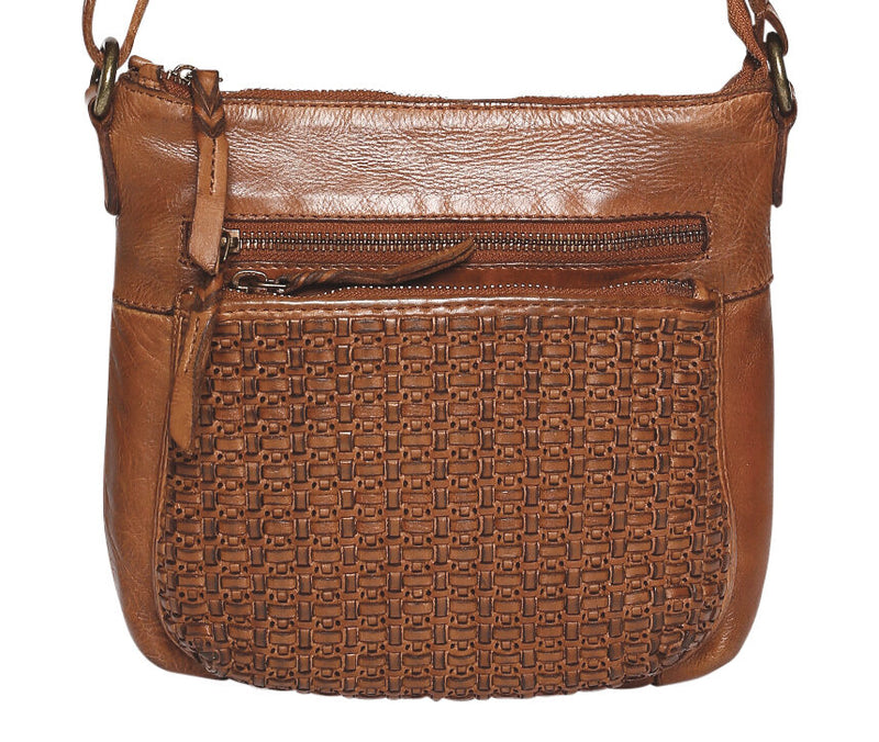 Modapelle Woven Leather Crossbody Bag UL7770