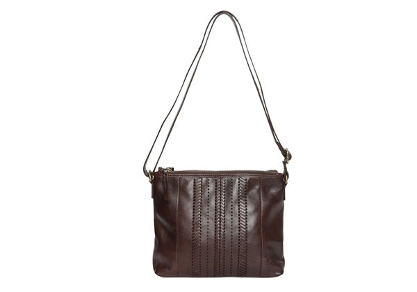 Modapelle Leather Woven Crossbody Bag UL7827