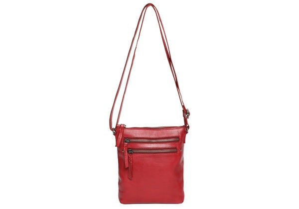 Modapelle Leather Double Zip Crossbody Bag UL7851
