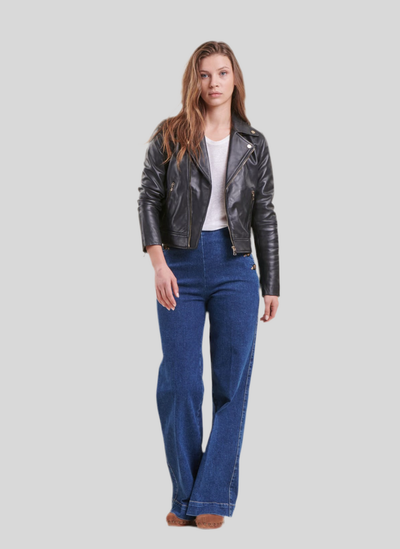 Amour Women’s Leather Biker Jacket
