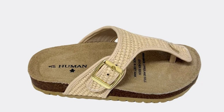 Human Premium Icon Raffia Woven Toe Thong