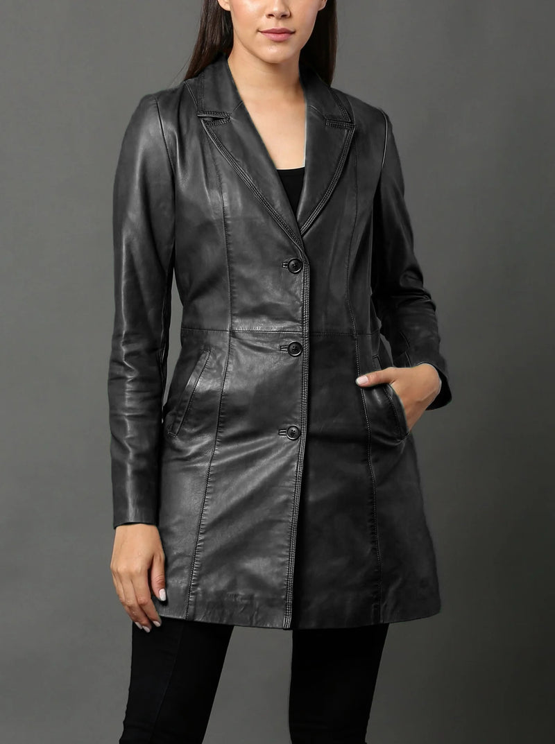 Dolly Women’s Tailored Leather Coat