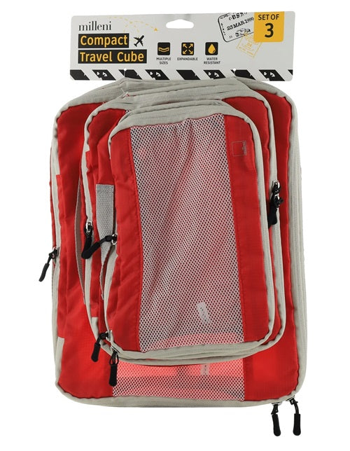 Milleni Travel Compact Travel Cube 3 Pack