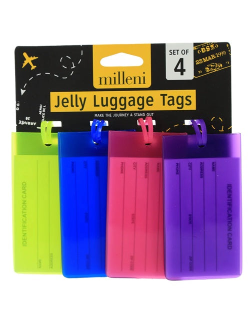 Milleni Travel Jelly Luggage Tags (4 PK) MT020