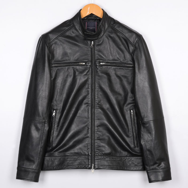 Men's Leather Zip Jacket - MW16029