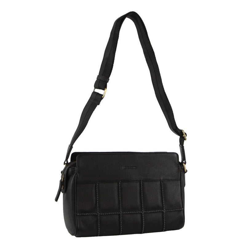 Pierre Cardin Ladies Leather Stitch Cross-Body Bag in PC3564