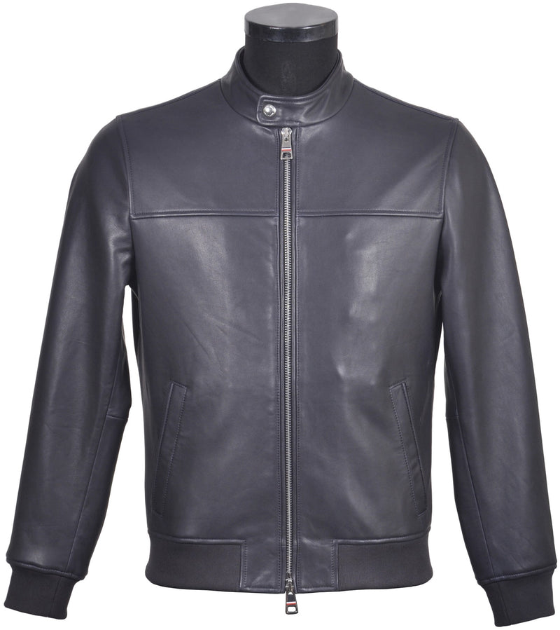 Men's Leather Zip Jacket - MW16008