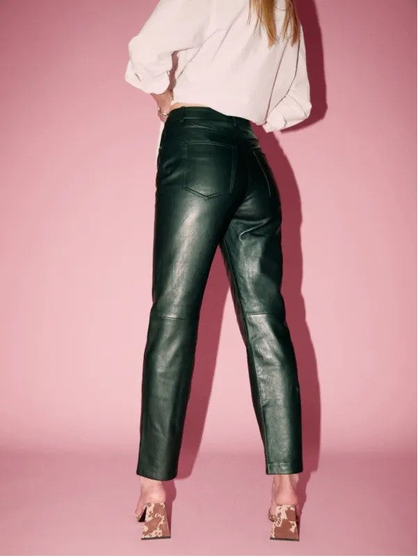 Women's Pixie Leather Jean Pants