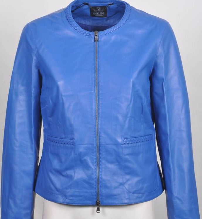 Madelaine Women’s Short Collarless Zip Jacket