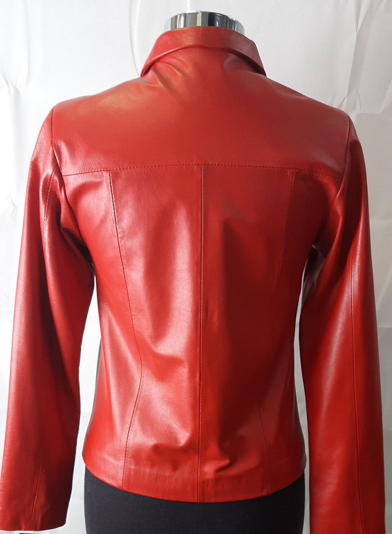 Women's Zip Leather Jacket  SI036L- Siricco Made in Australia