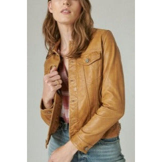 Women's Leather Jean Jacket 7W31343