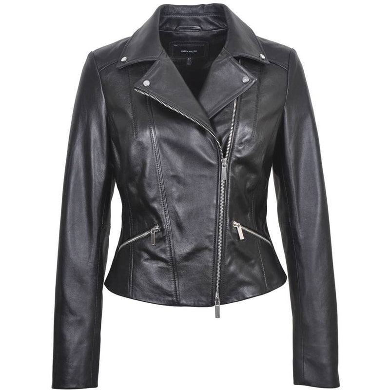 Women's Italian Leather Biker Jacket JW356