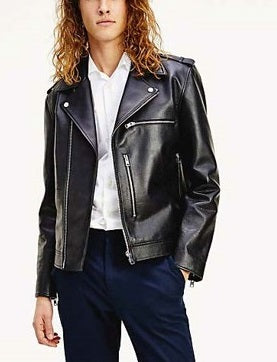 Men's Leather Biker Jacket -MW15834