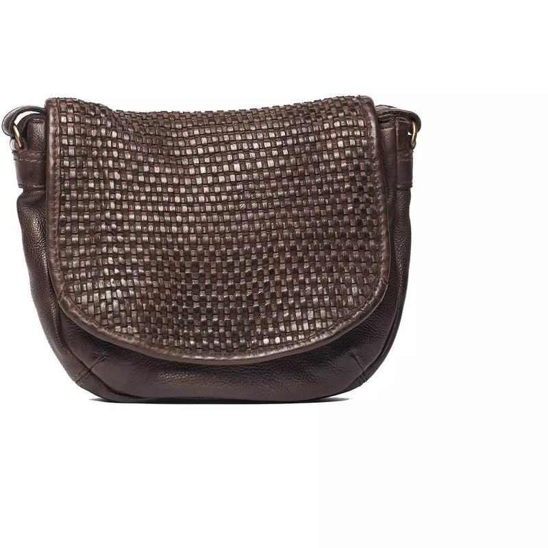 Oran Bridget Leather Woven Crossbody Bag ORRH2962