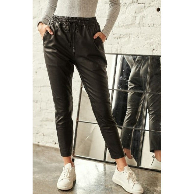 Women's Leather Pants /Joggers Carillo – SIRICCO