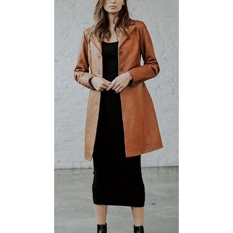 Daria Women's Tailored Leather Coat