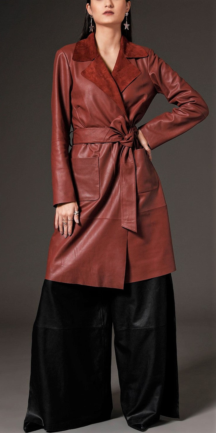 Women's Laura Napalan 3/4Leather Coat