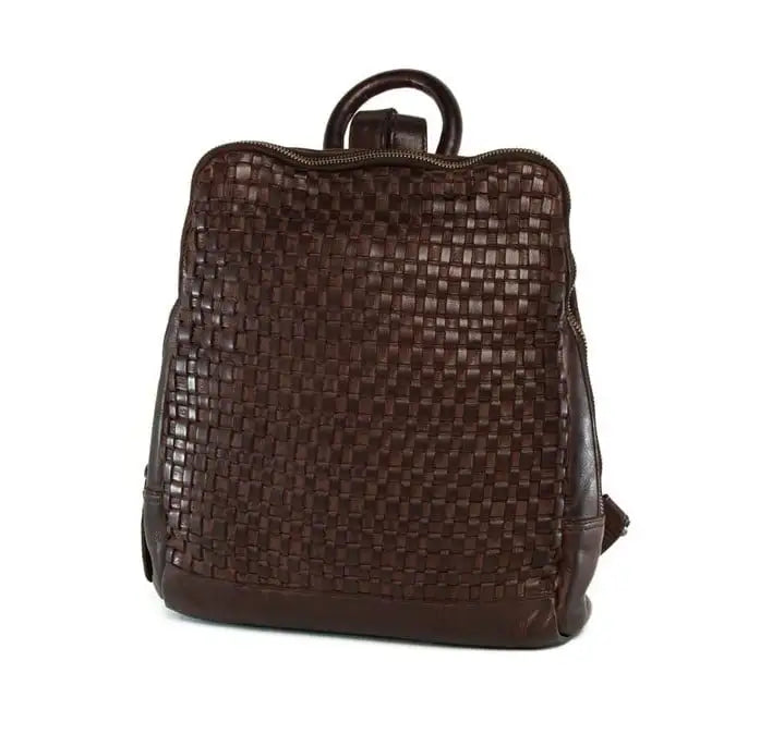 Oran Lima Woven Vintage Leather Backpack/Bag RH2137