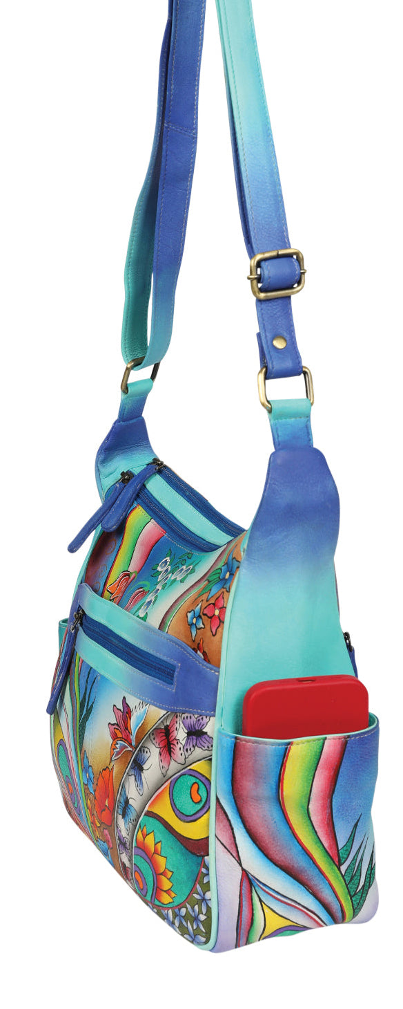 Modapelle Hand Painted Leather Crossbody Bag 2957
