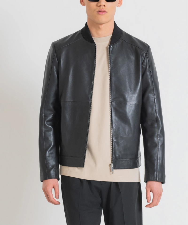 Men's Lambeskin Zip Jacket MMCL00078