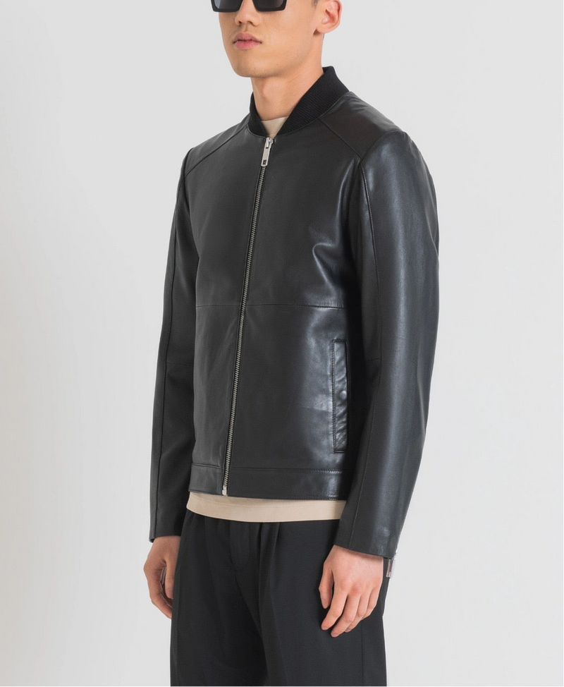 Men's Lambeskin Zip Jacket MMCL00078