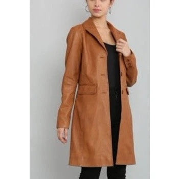 Women's Daria Tailored  Leather Coat