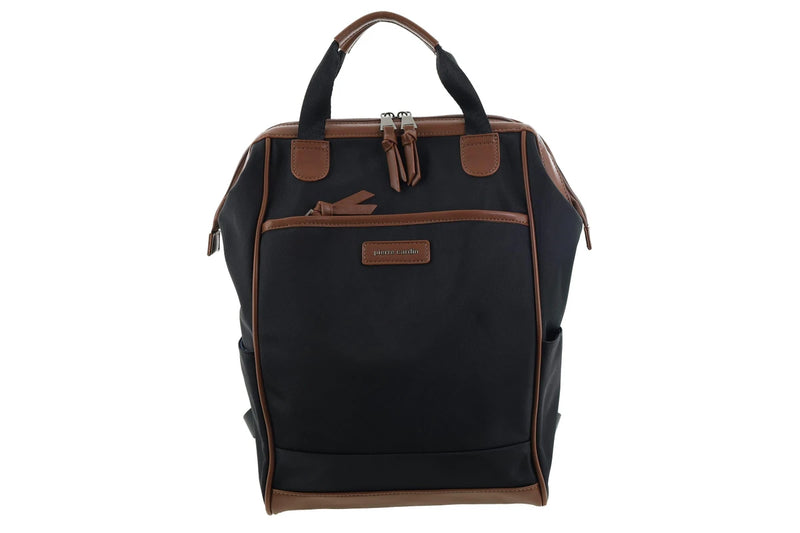 Pierre Cardin Euro Nylon and Vegan Leather Carryon Backpack PC4107