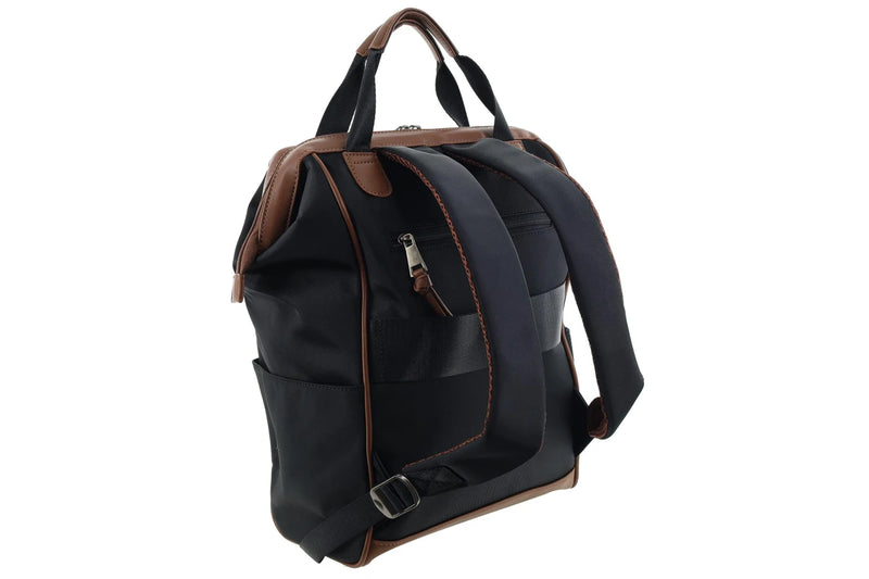 Pierre Cardin Euro Nylon and Vegan Leather Carryon Backpack PC4107