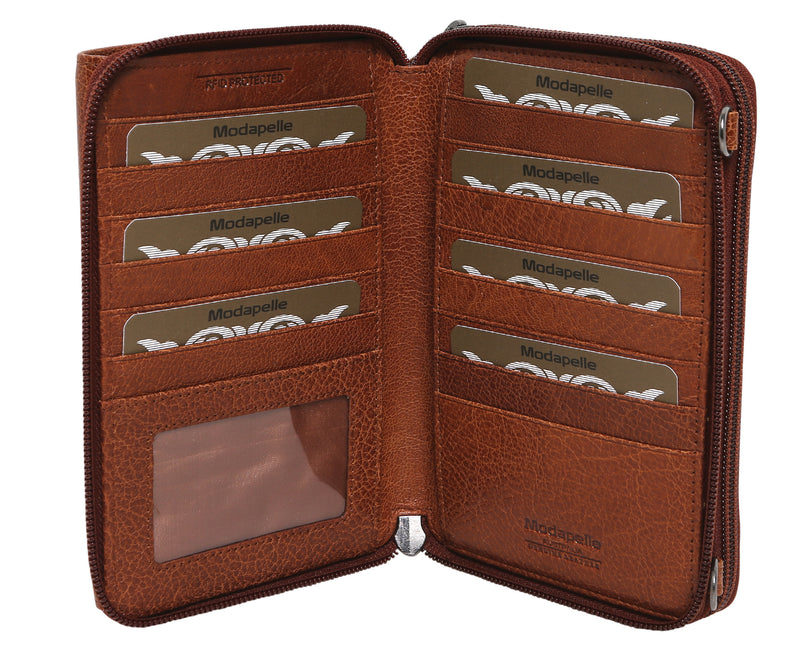 Modapelle Leather Crossdbody Wallet UL7319