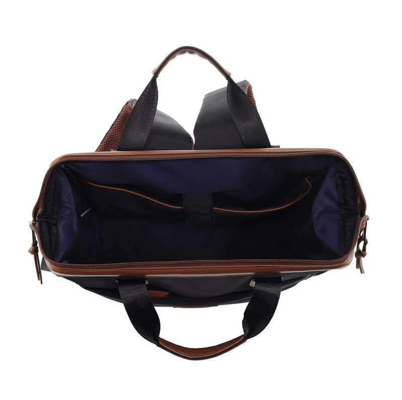 Pierre Cardin Euro Nylon and Vegan Leather Carryon Backpack PC4106