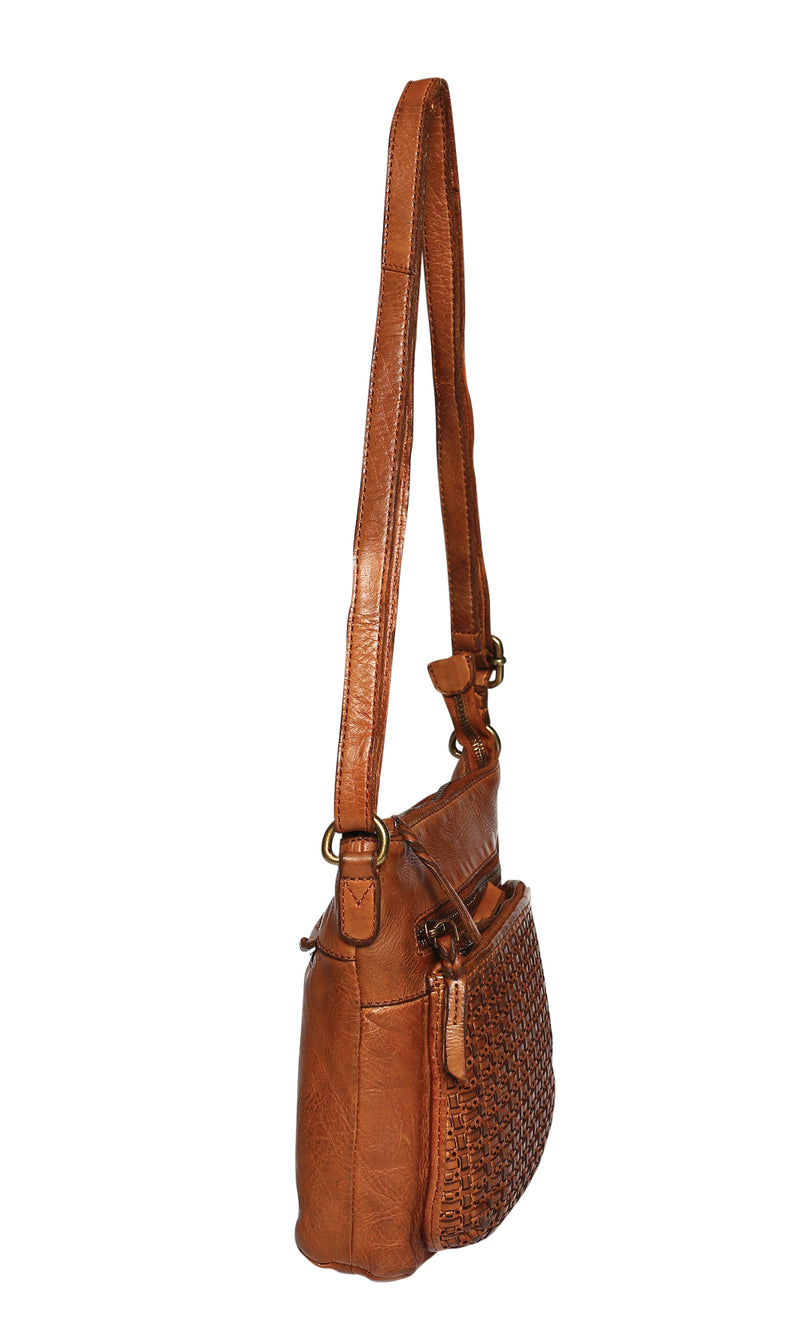 Modapelle Woven Leather Crossbody Bag  UL7770