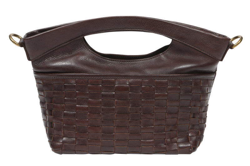 Modapelle Vintage Leather Woven Crossbody Bag UL7855