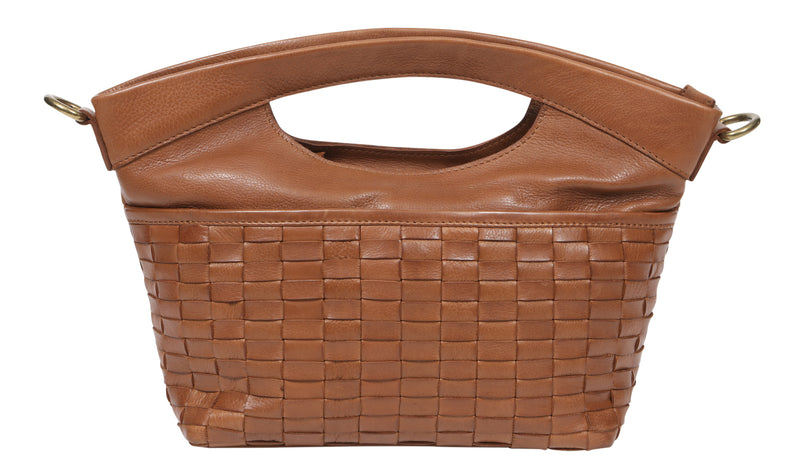 Modapelle Vintage Leather Woven Crossbody Bag UL7855