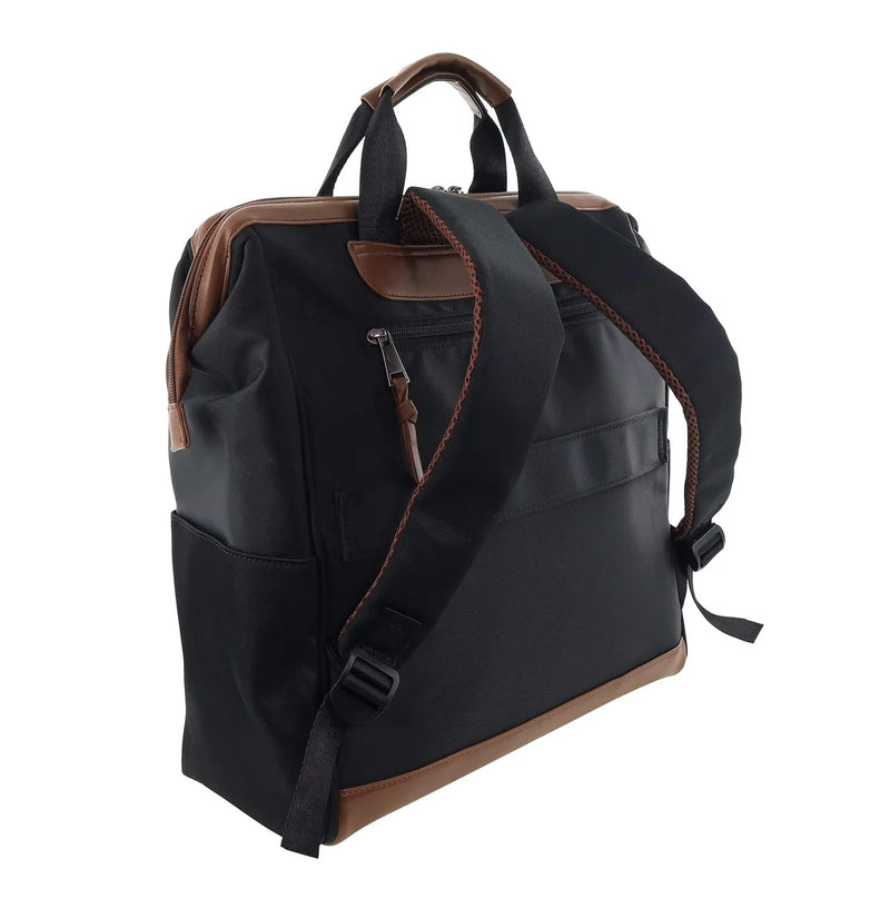 Pierre Cardin Euro Nylon and Vegan Leather Carryon Backpack PC4106