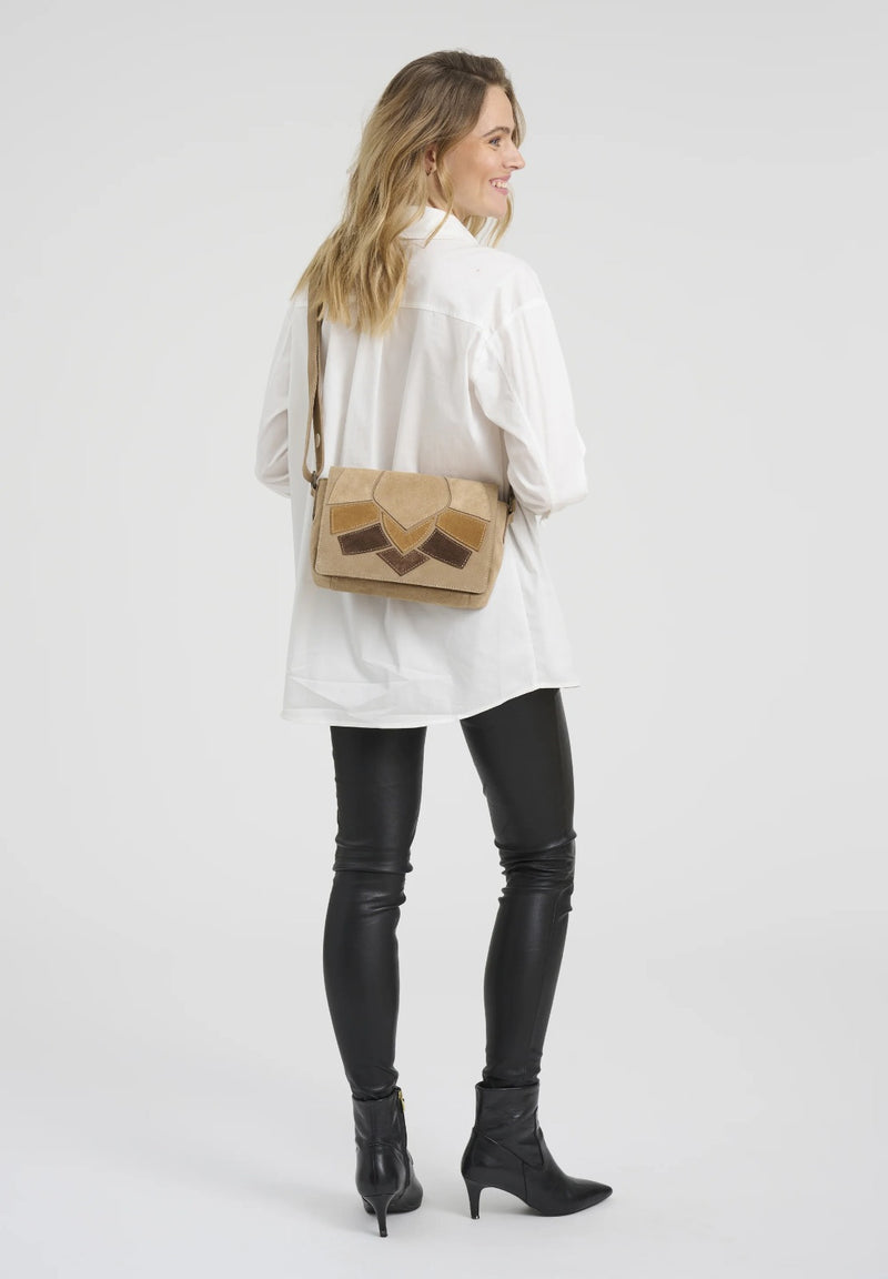 Suede Motif Shoulder Bag