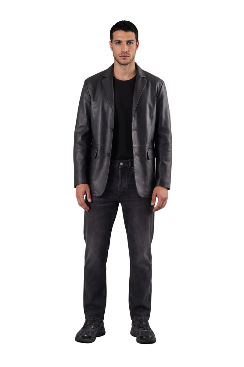 Men's Classic Leather  Blazer