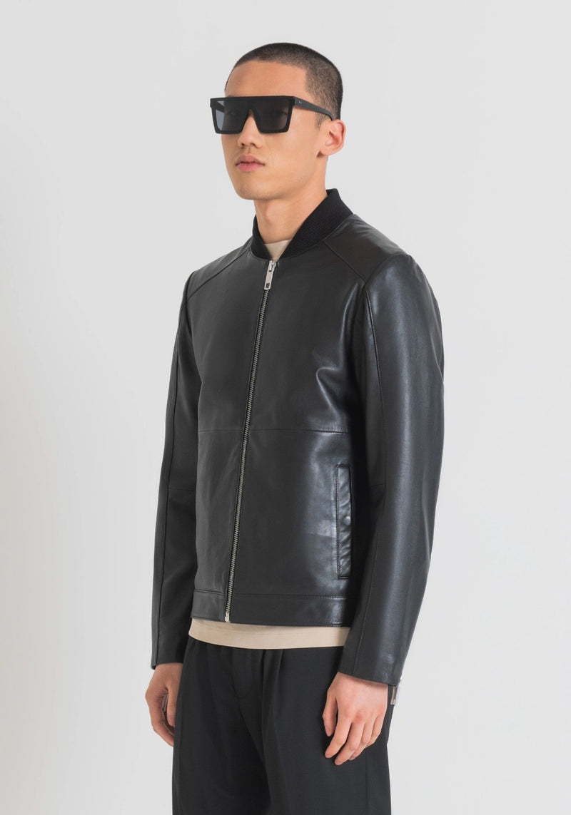 Men's Lambeskin Zip Jacket MMCL00078