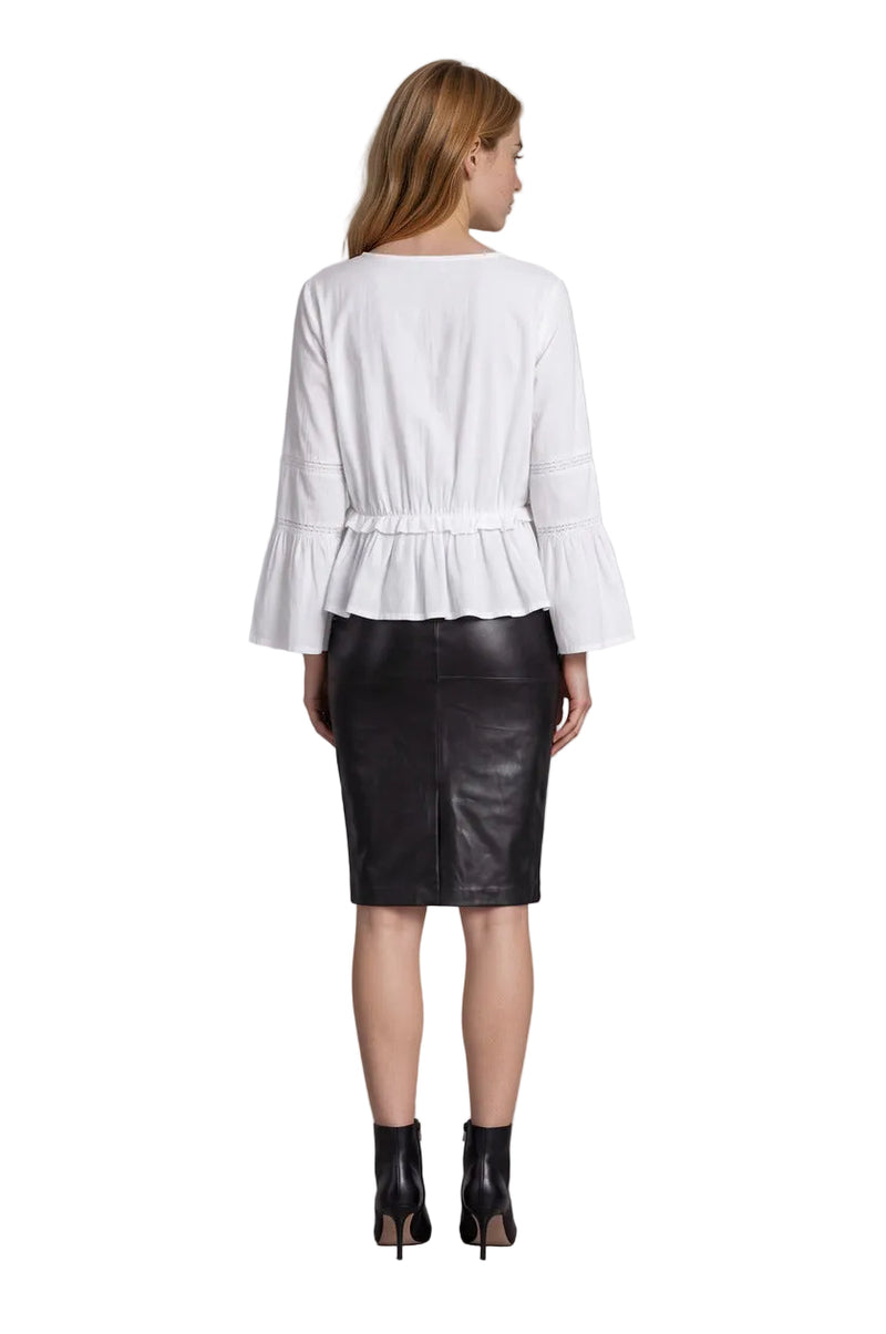 Dawn Women's Soft Leather Pencil Skirt