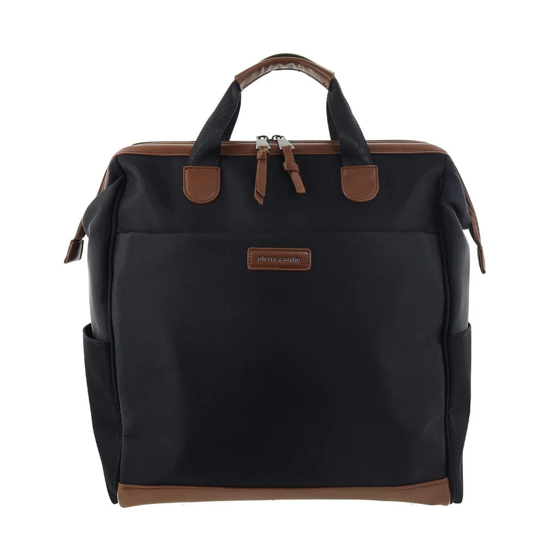 Pierre Cardin Euro Nylon and Vegan Leather Carryon Backpack PC4106