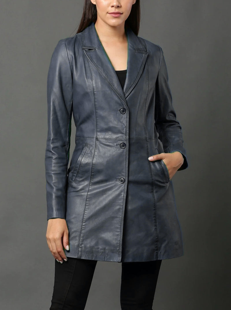 Women's Dolly Tailored Leather Coat