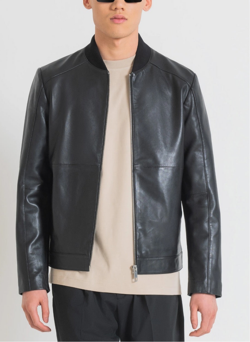 Men's Lambeskin Zip Jacket MMCL00078