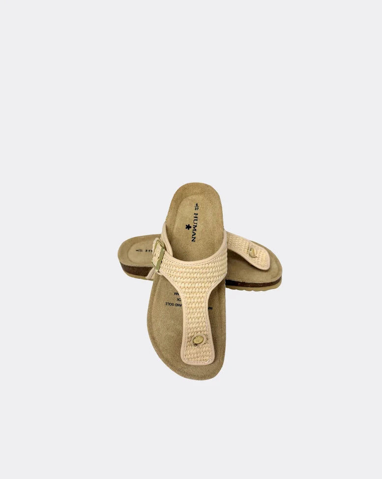 Human Premium Icon Raffia Woven Toe Thong