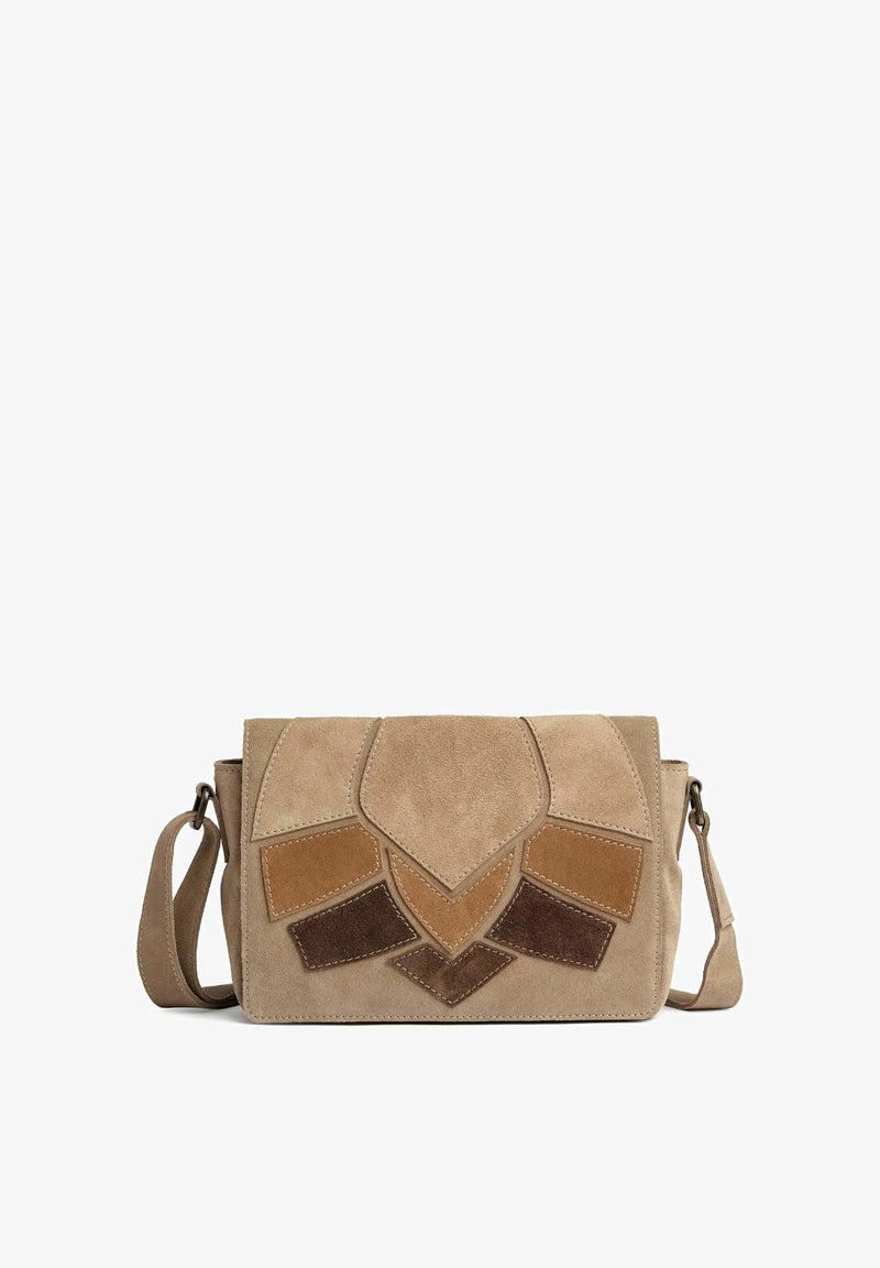 Suede Motif Shoulder Bag