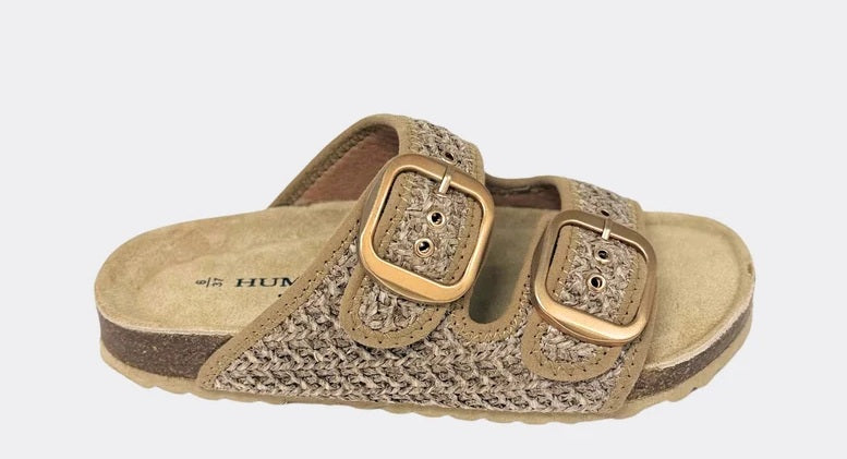 Human Premium Hallie Raffia Woven Slides