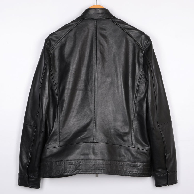 Men's Leather Zip Jacket - MW16029